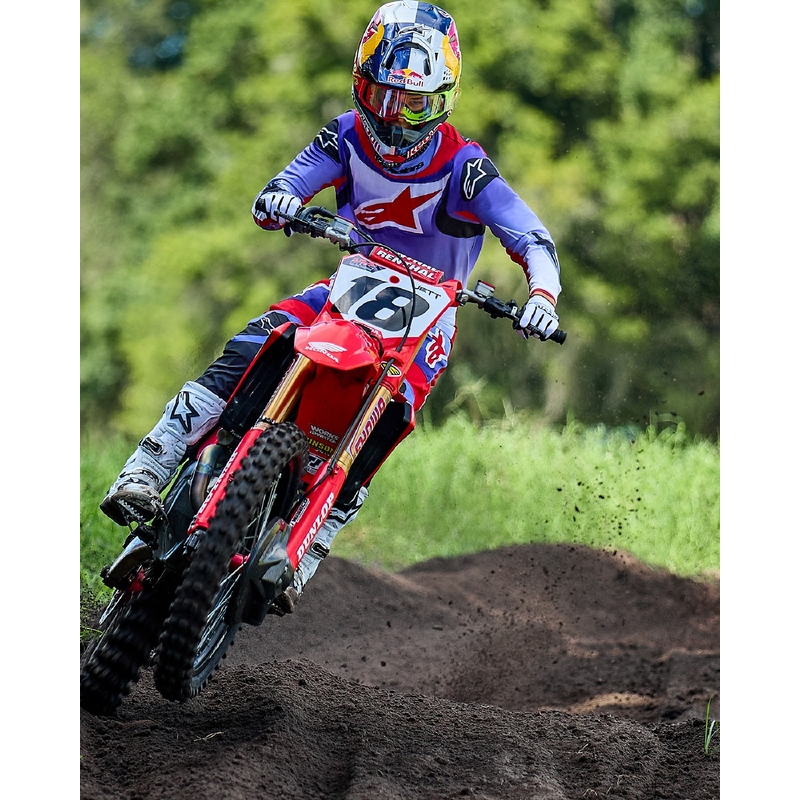 Motokrosové kalhoty Alpinestars Fluid Wurx fialovo-červené