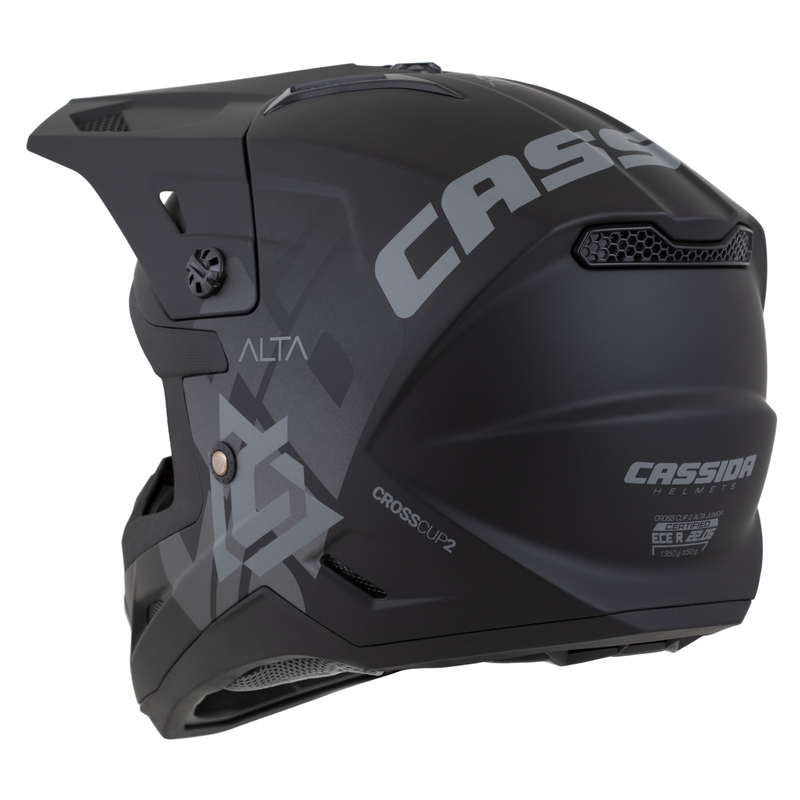 Laste motokrossi kiiver Cassida Cross Cup 2 Alta matt must-hall