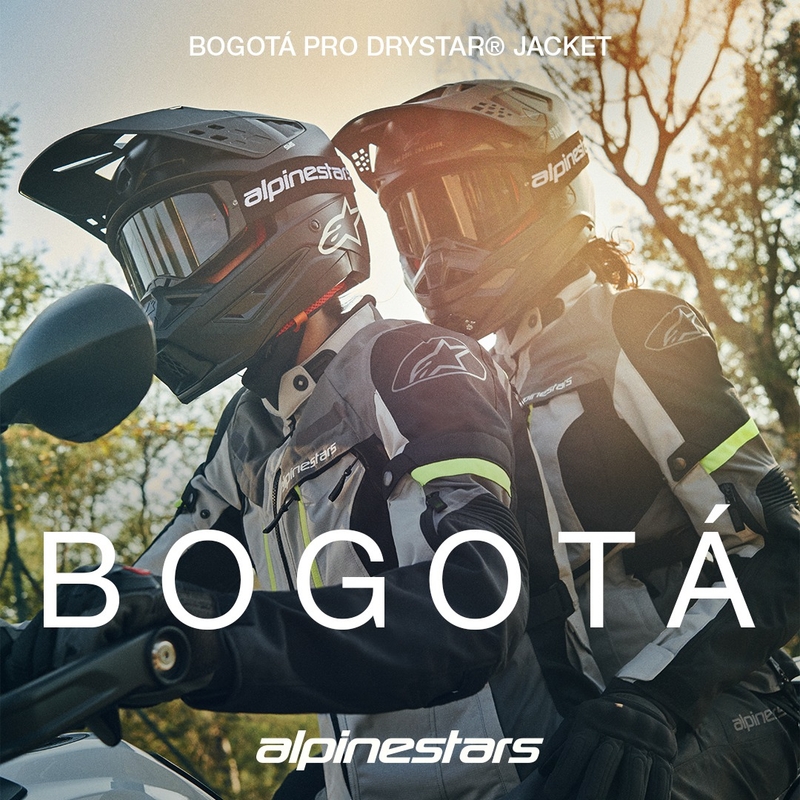 Alpinestars Bogota PRO Drystar roheline-must mootorratta jakk