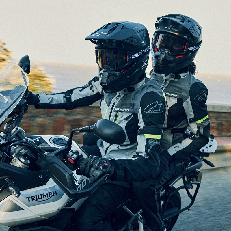 Alpinestars Bogota PRO Drystar sini-must-punane mootorratta jakk