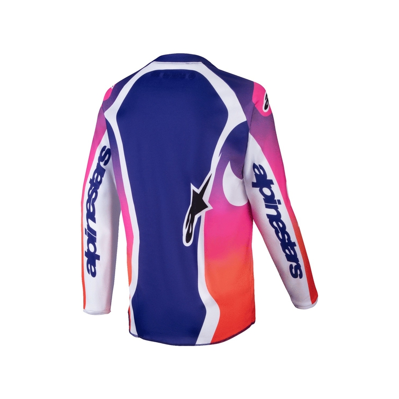 Laste motokrossitrikoo Alpinestars Racer Wurx mitmevärviline-valge