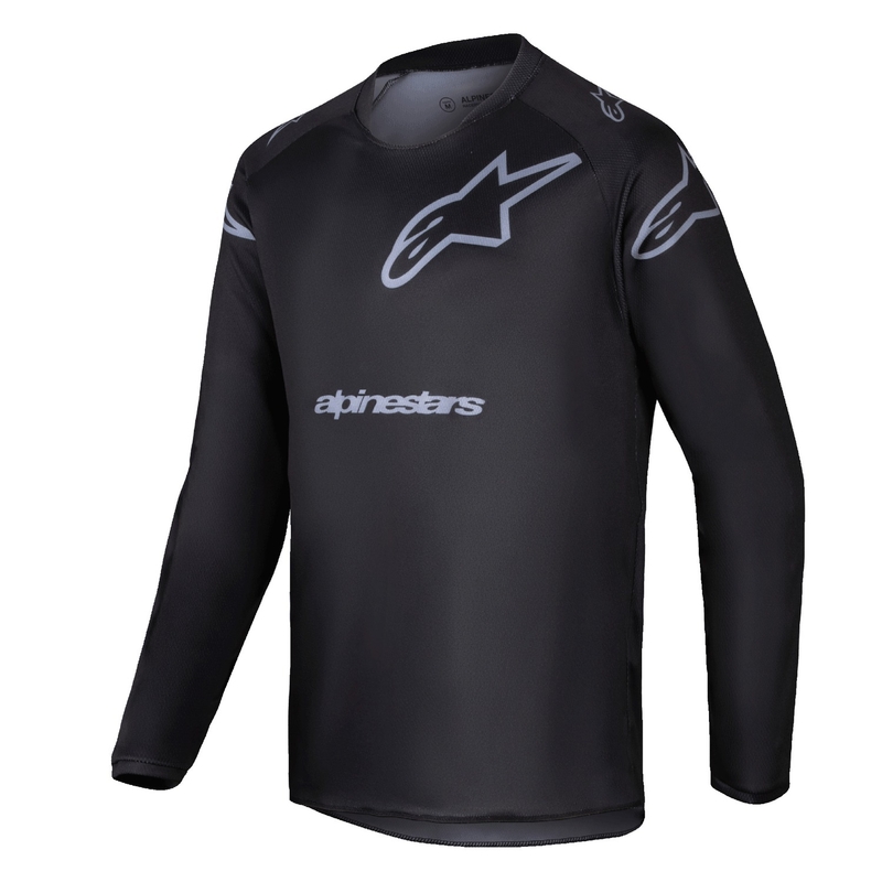 Alpinestars Racer Graphite laste motokrossitrikoo must