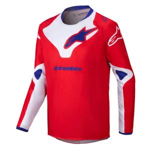 Laste motokrossitrikoo Alpinestars Racer Veil punane ja valge