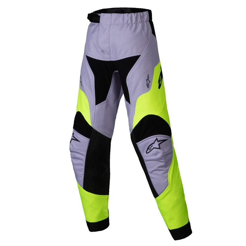 Dětské motokrosové kalhoty Alpinestars Racer Veil Kids šedo-fluo žluté