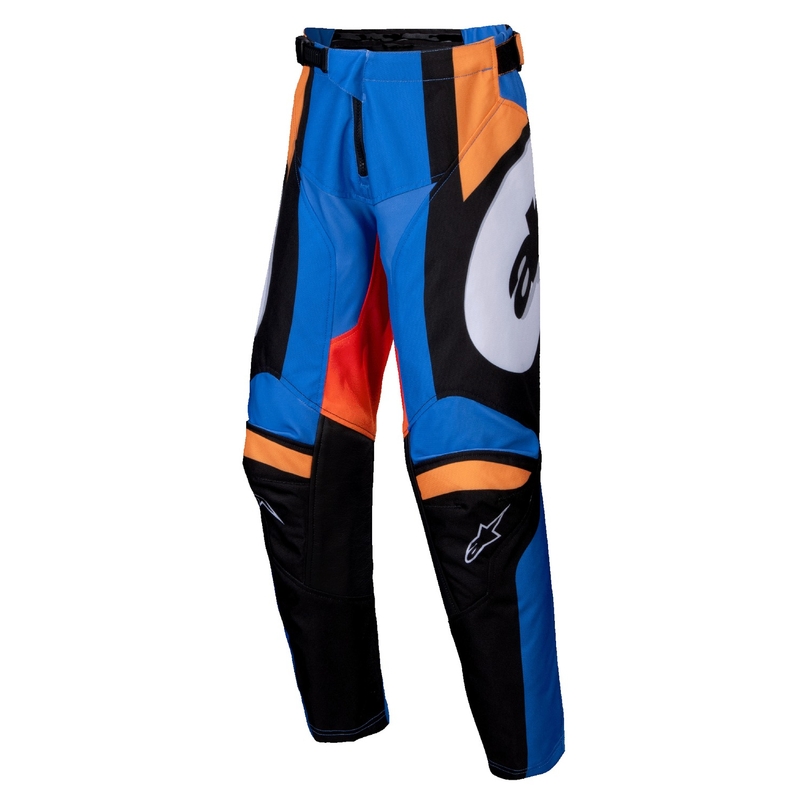 Dětské motokrosové kalhoty Alpinestars Racer Melt oranžovo-modré