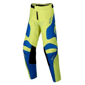 Alpinestars Racer Veil fluo kollane-sinine laste motokrossipüksid