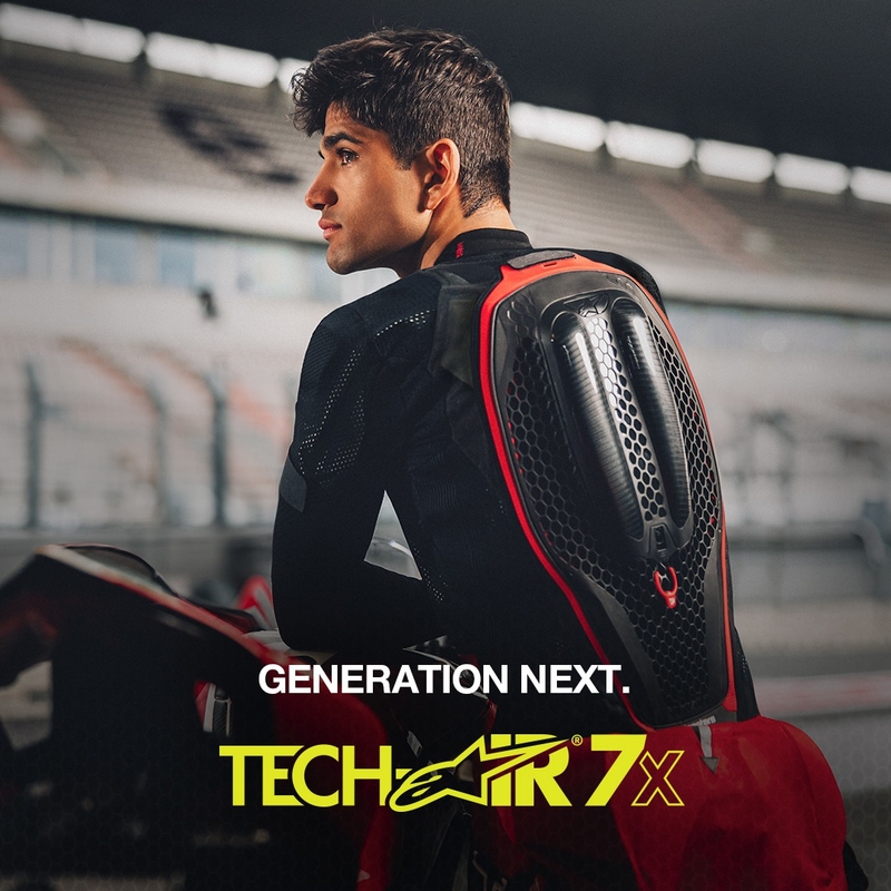 Airbag vest Alpinestars TECH-AIR®7X süsteem must-punane allahindlus