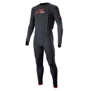 Alpinestars TECH-AIR®10 turvavesti pikkade jalgadega must-punahall pealmine kiht