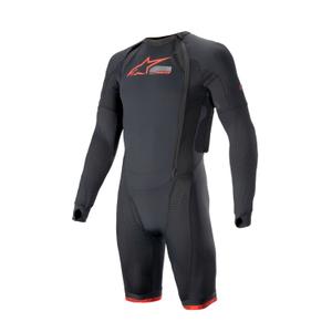 Alpinestars TECH-AIR®10 lühikese säärega turvavesti välimine kiht must-punahall.