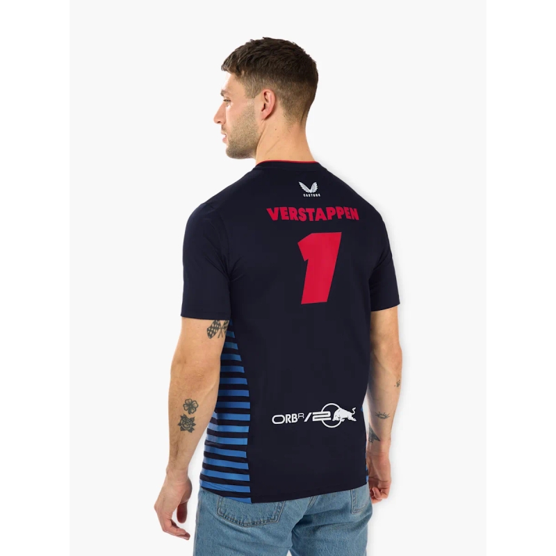 T-särk Red Bull Racing F1 Max Verstappen tumesinine