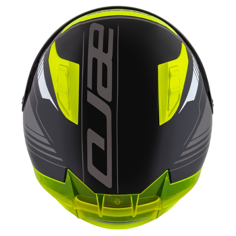 Cassida Aero Drome must-fluo-kollane-valge-hall integreeritud mootorratta kiiver