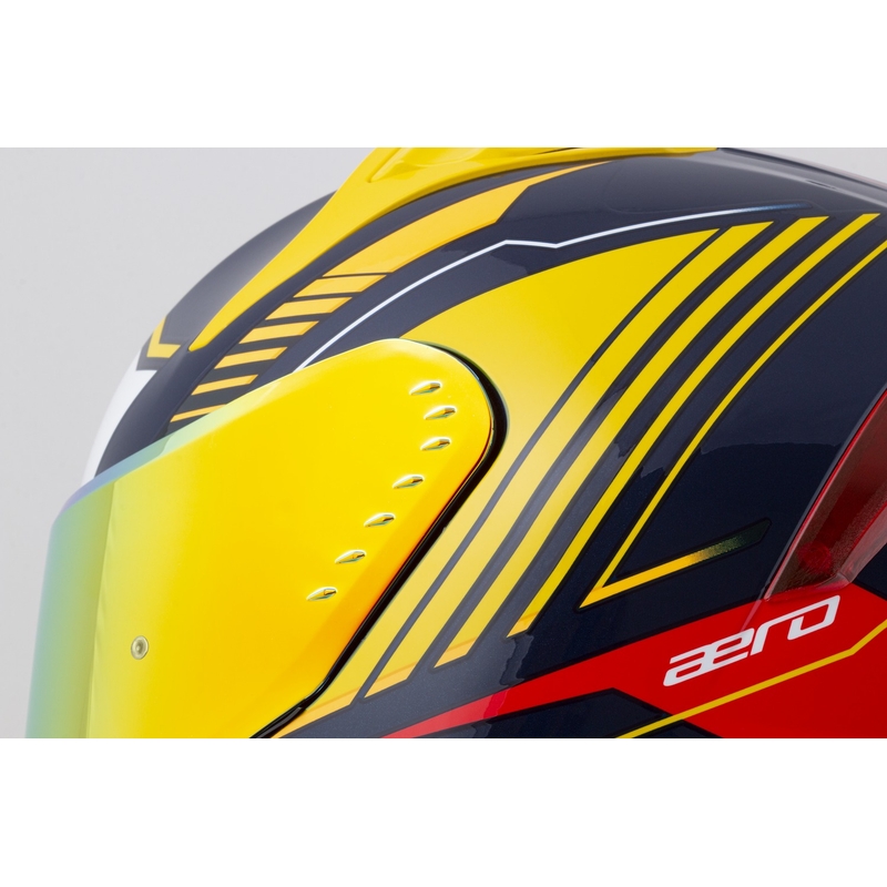 Cassida Aero Drome integreeritud mootorratta kiiver sini-fluo kollane-oranž-punane-valgev sinine-valge