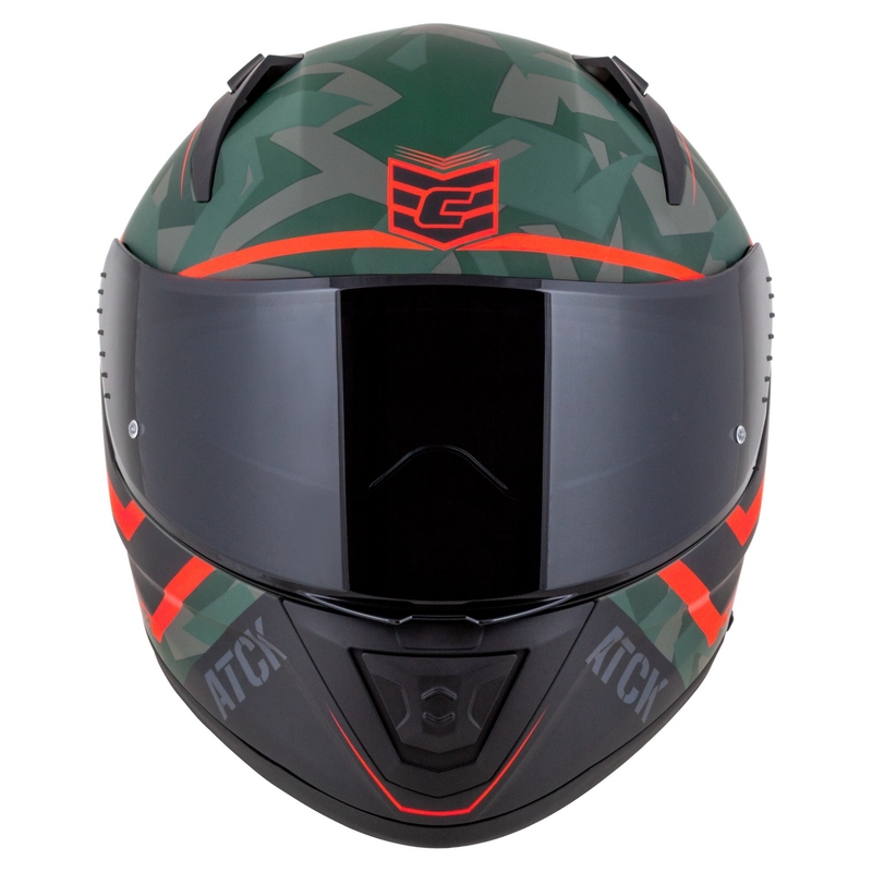 Cassida Aero ATCK camo roheline-must-hall-oranž integreeritud mootorratta kiiver