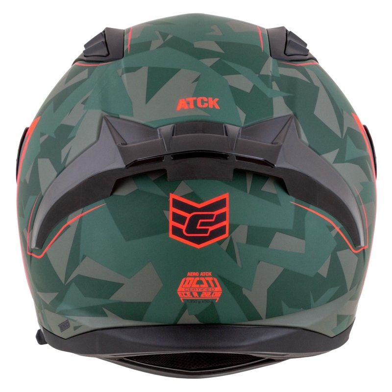 Cassida Aero ATCK camo roheline-must-hall-oranž integreeritud mootorratta kiiver