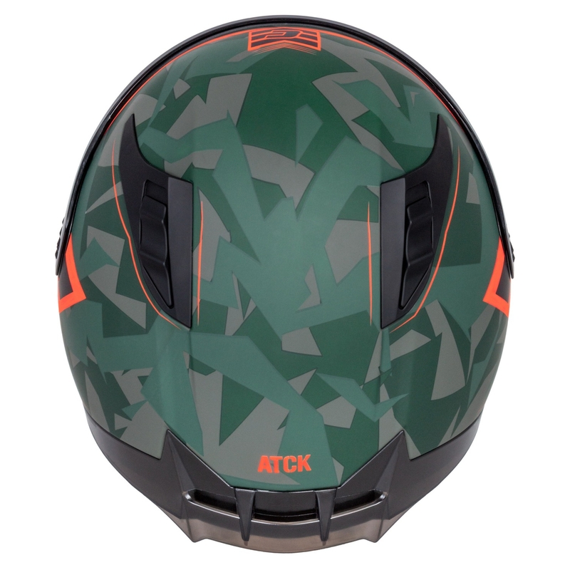 Cassida Aero ATCK camo roheline-must-hall-oranž integreeritud mootorratta kiiver