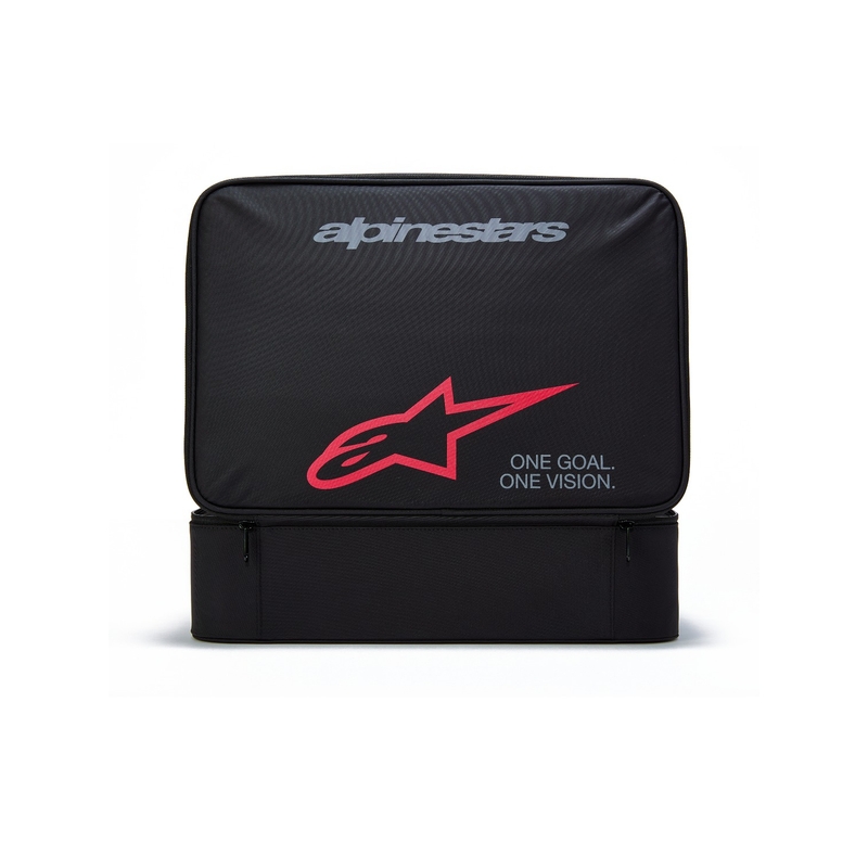 Alpinestars Supertech Vision must ja punane prillitaskuratas