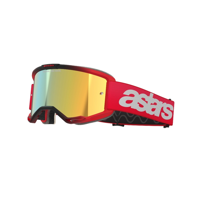 Alpinestars Vision 5 Blaze motokrossiprillid punased peegelkuldse pleksiga