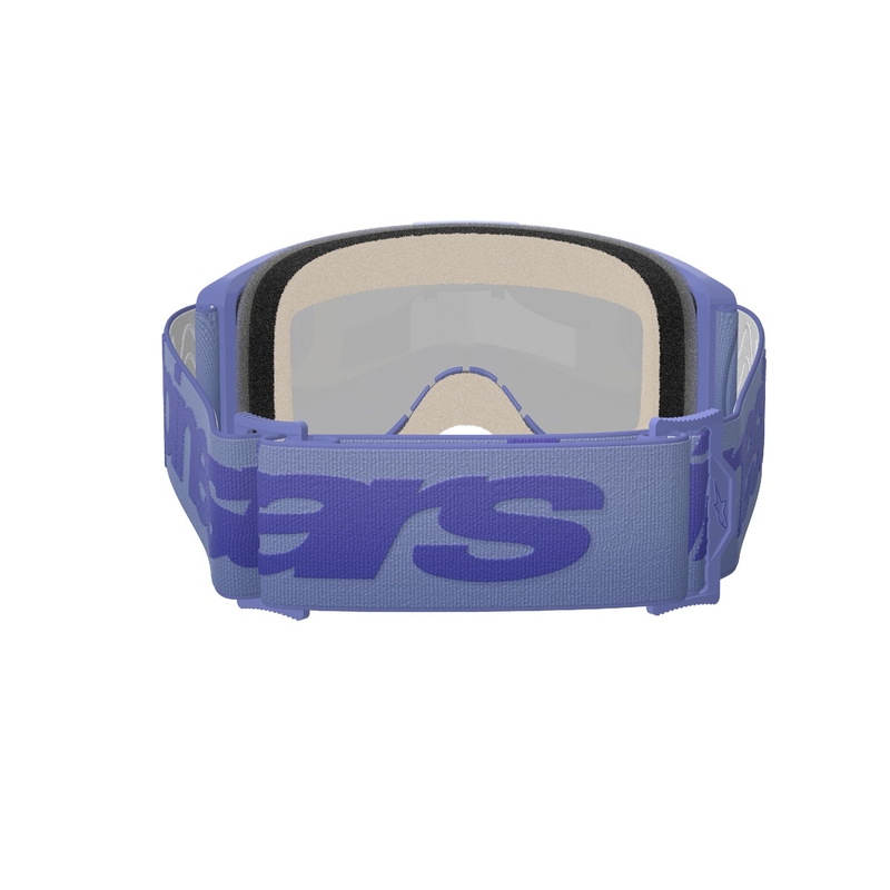 Alpinestars Vision 5 Wordmark motokrossiprillid lilla peegelplekiga sinise pleksiga