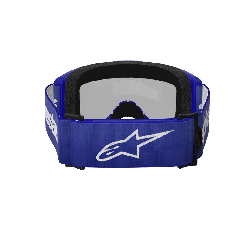 Alpinestars Vision 3 Wordmark motokrossiprillid sinised, hõbedaste peegelklaasidega