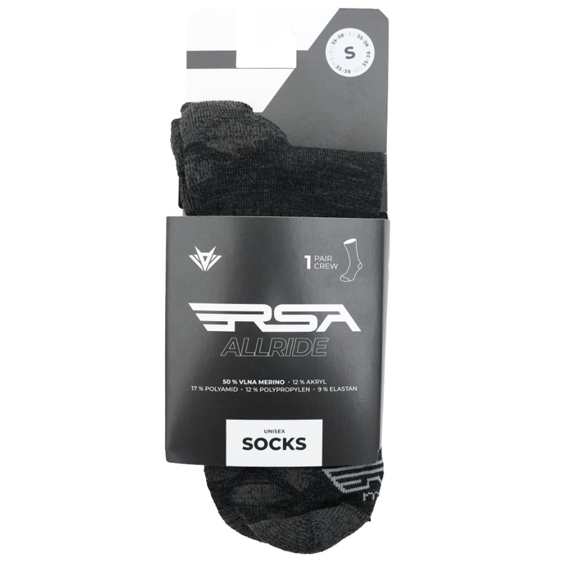 RSA Allride Merino madalad sokid tumehall RSA Allride Merino madalad sokid tumehall