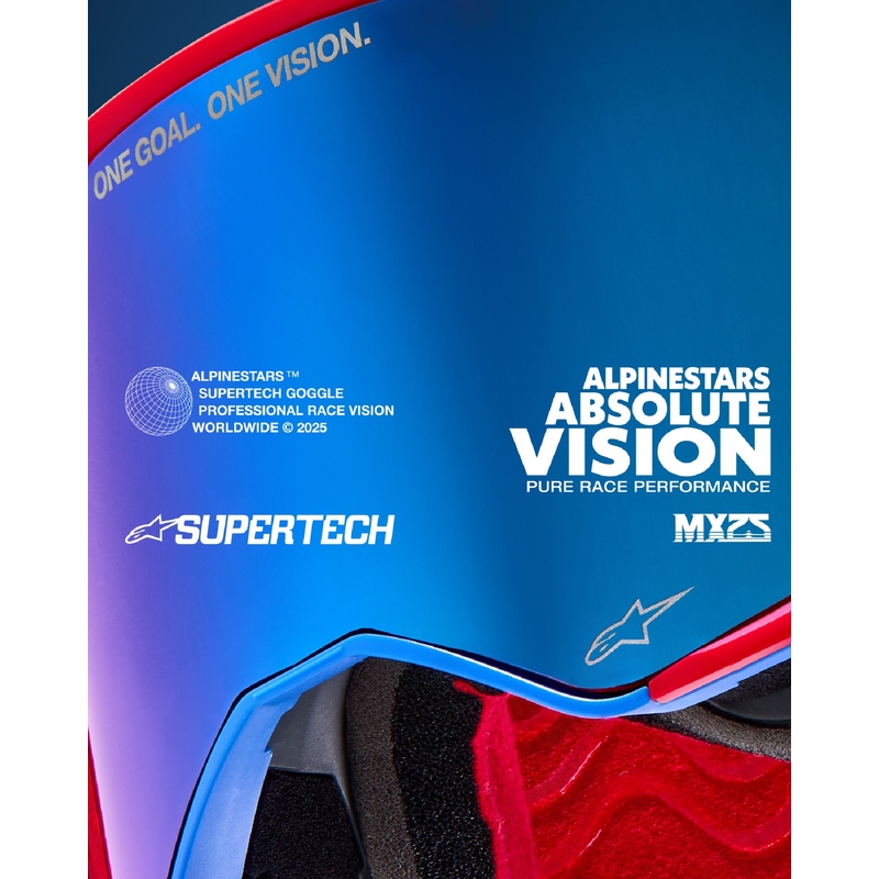 Alpinestars Supertech Corp valged läbipaistva klaasiga motokrossprillid
