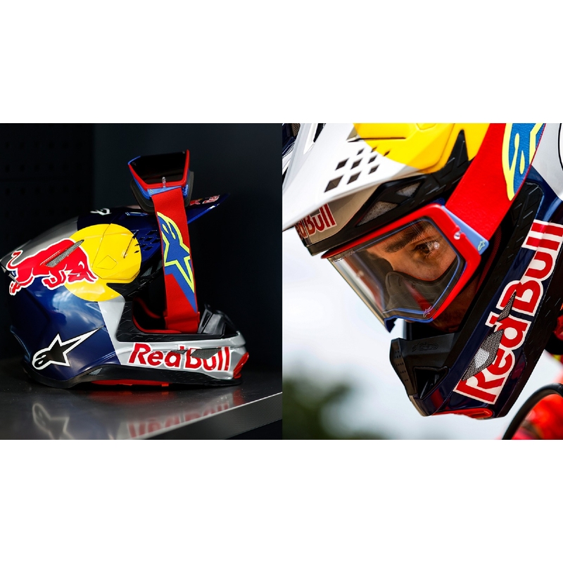 Alpinestars Supertech Corp fluo kollane-hall motokrossiprillid peegelpunase klaaspildiga