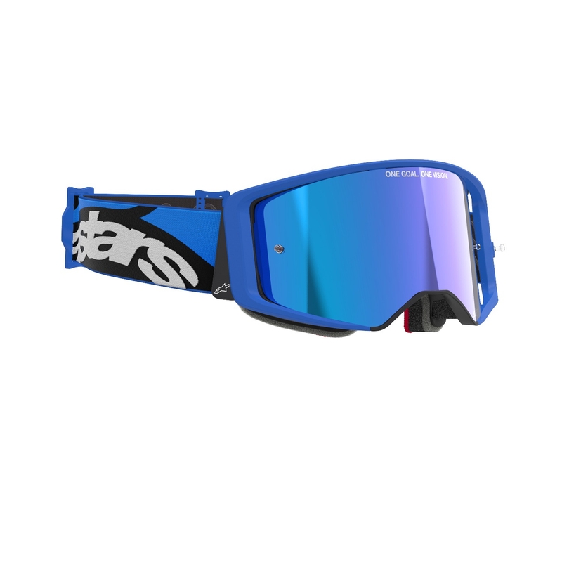 Alpinestars Supertech Stream sinised motokrossiprillid sinise peegliläätsega