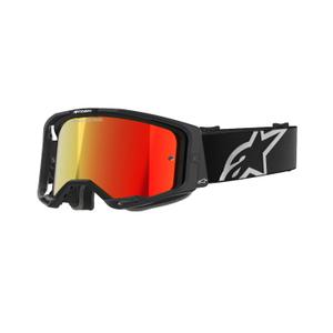 Alpinestars Vision 8 Corp motokrossiprillid mustad, punase peegliläätsega
