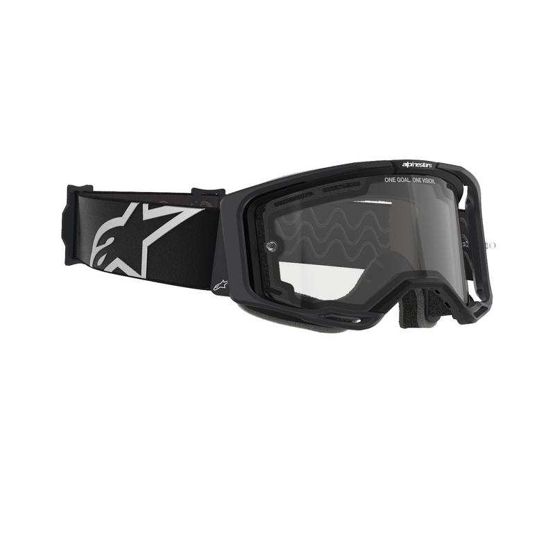 Alpinestars Vision 8 Corp motokrossiprillid mustad kahekordse antifog läbipaistva klaasiga
