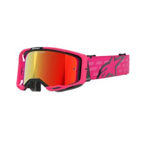 Alpinestars Vision 8 Corp motokrossiprillid roosa peegelpunase klaaspildiga