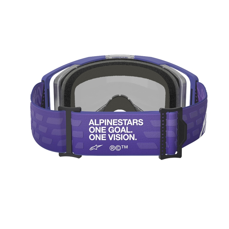 Alpinestars Vision 8 Corp motokrossiprillid lilla peegliga sinise läätsega
