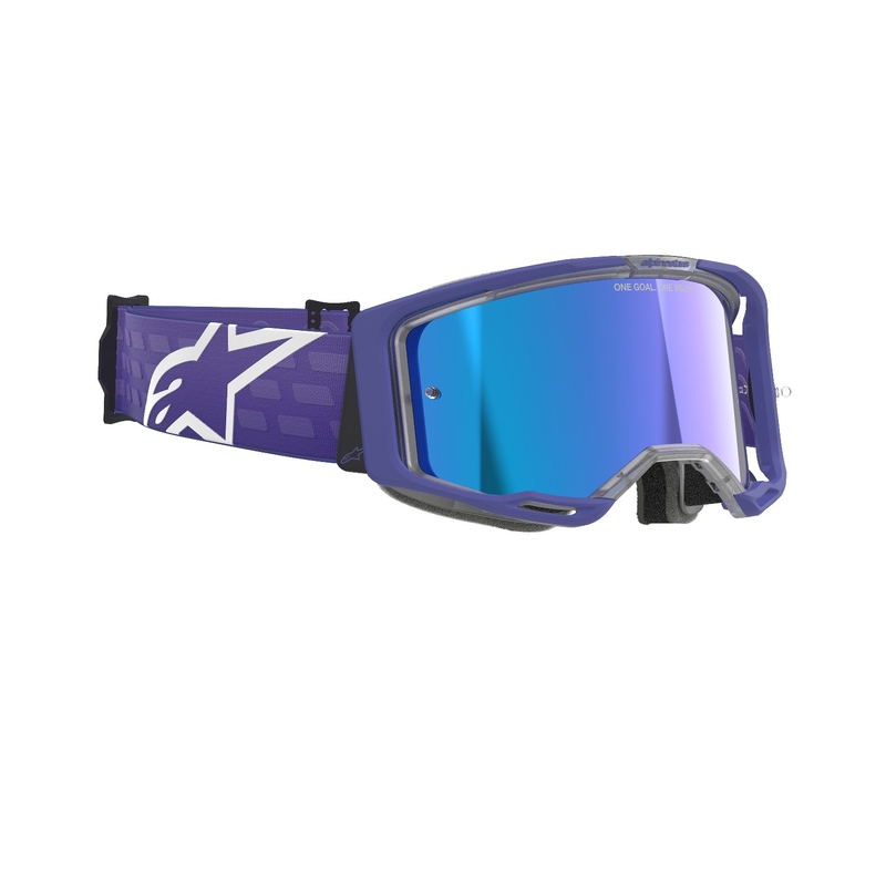 Alpinestars Vision 8 Corp motokrossiprillid lilla peegliga sinise läätsega