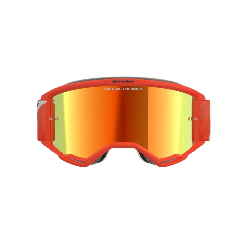 Alpinestars Vision 5 Corp motokrossiprillid oranžid punase peegliläätsega