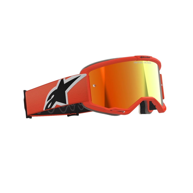 Alpinestars Vision 5 Corp motokrossiprillid oranžid punase peegliläätsega