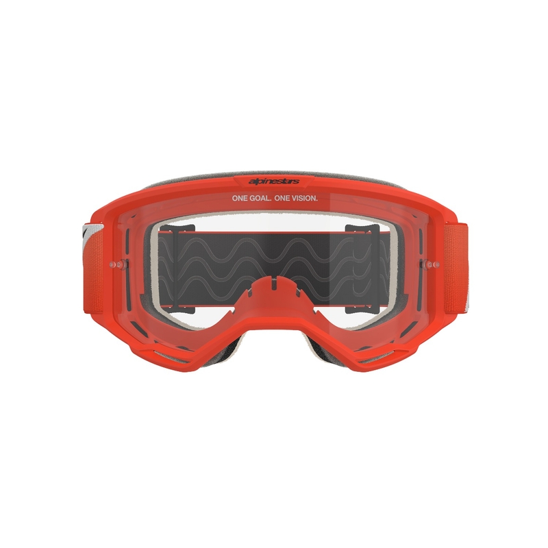 Alpinestars Vision 5 Corp motokrossiprillid oranži värvi ja läbipaistva klaasiga