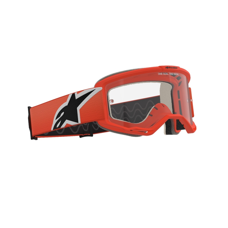 Alpinestars Vision 5 Corp motokrossiprillid oranži värvi ja läbipaistva klaasiga