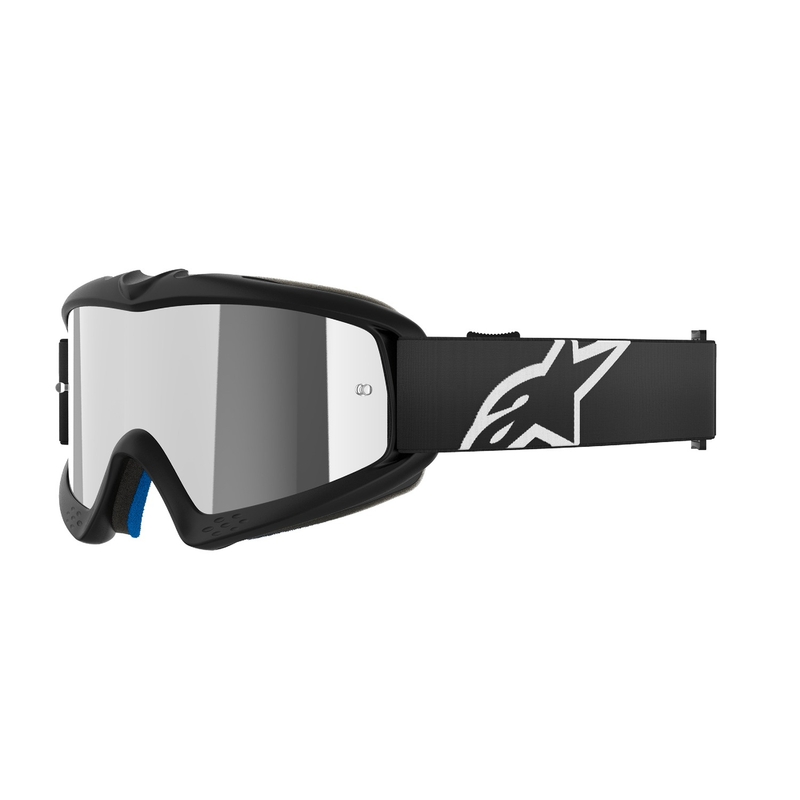 Alpinestars Vision Youth Corp laste motokrossiprillid mustad, hõbedaste peegelobjektiividega