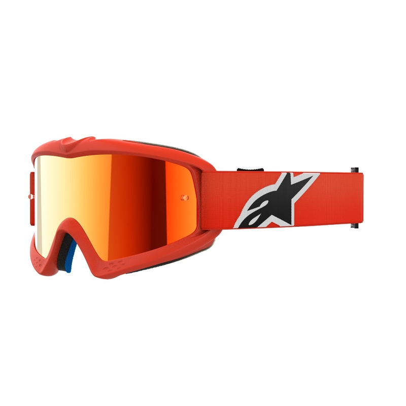 Alpinestars Vision Youth Corp laste motokrossiprillid oranžid, punase peegliläätsega
