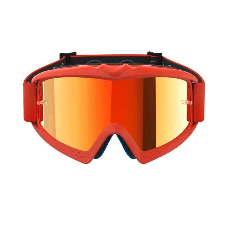 Alpinestars Vision Youth Corp laste motokrossiprillid oranžid, punase peegliläätsega