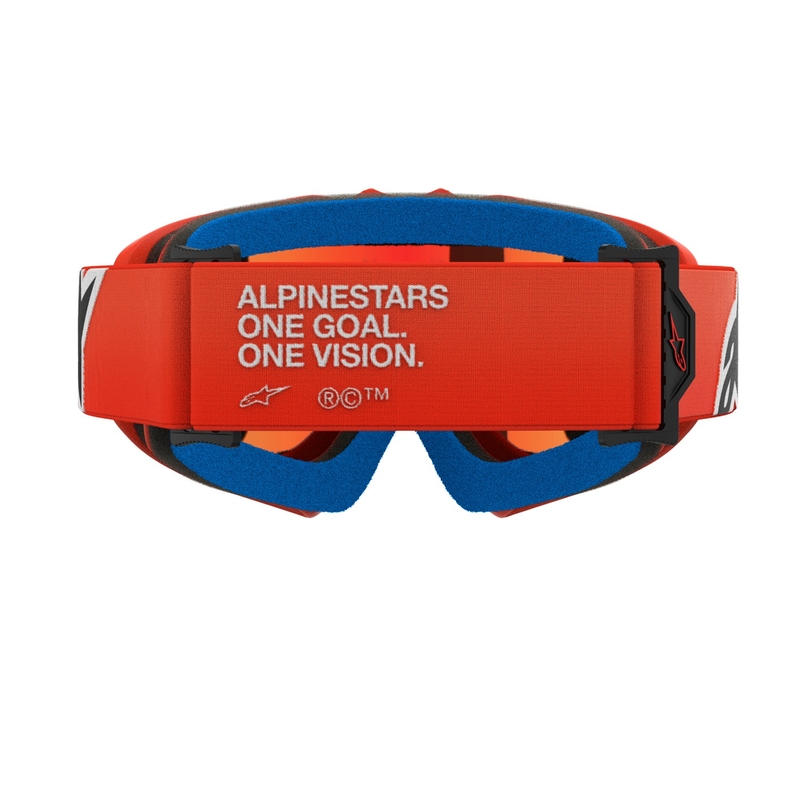 Alpinestars Vision Youth Corp laste motokrossiprillid oranžid, punase peegliläätsega
