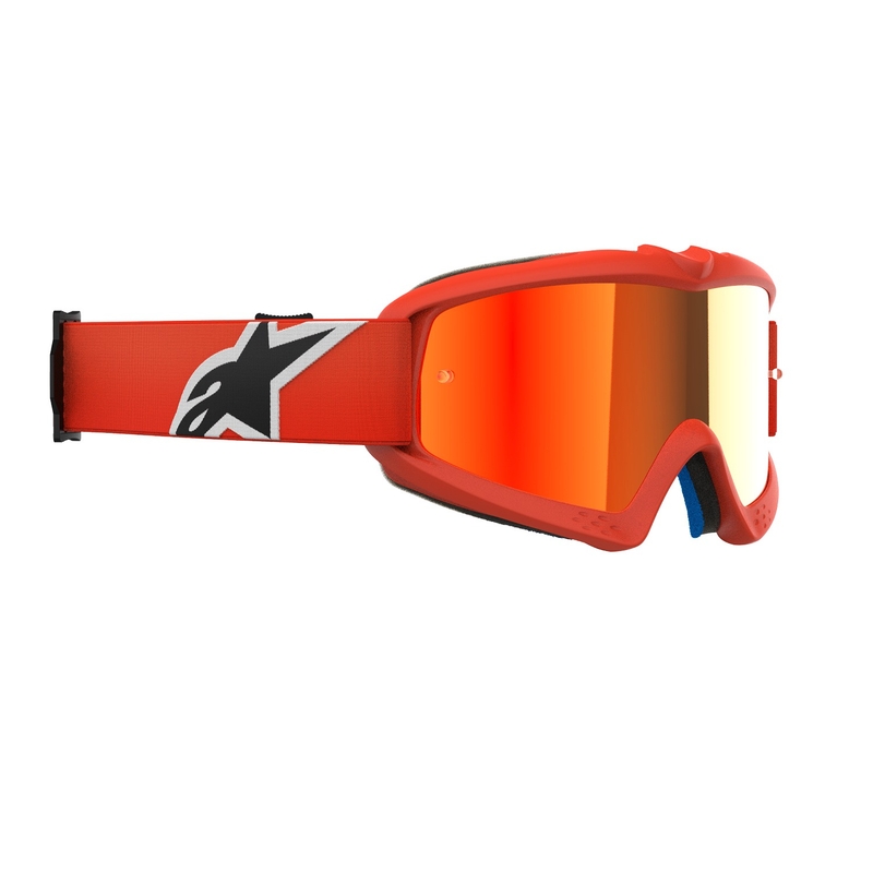 Alpinestars Vision Youth Corp laste motokrossiprillid oranžid, punase peegliläätsega