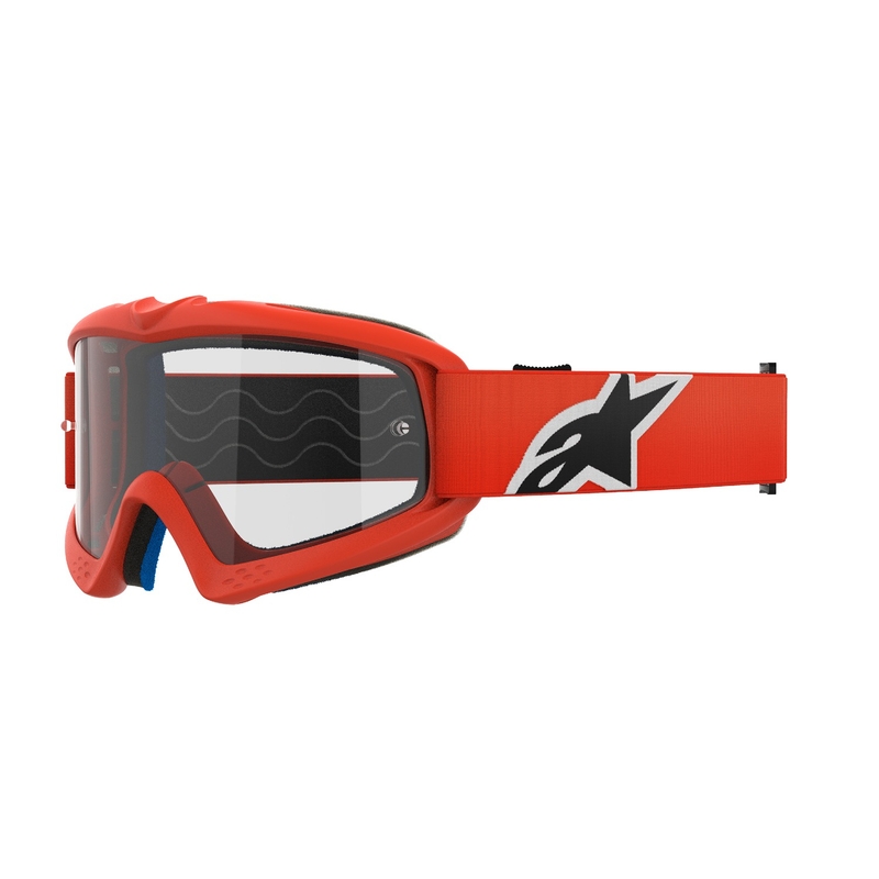 Alpinestars Vision Youth Corp laste motokrossiprillid oranži värvi ja läbipaistva klaasiga