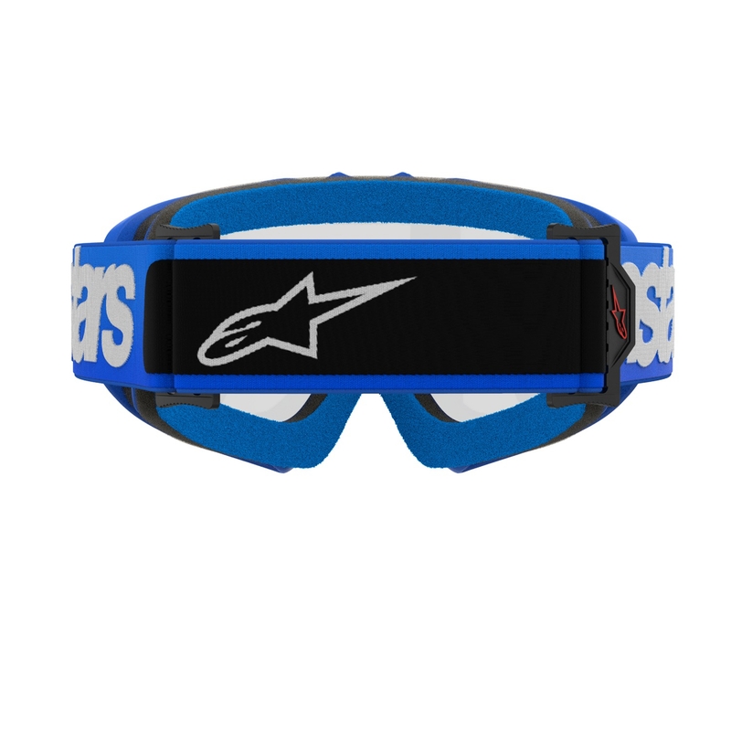 Alpinestars Vision Youth Blaze sinised laste motokrossiprillid läbipaistva klaasiga