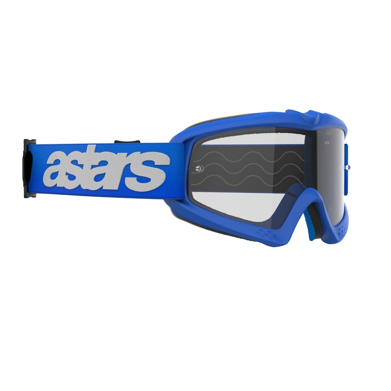 Alpinestars Vision Youth Blaze sinised laste motokrossiprillid läbipaistva klaasiga