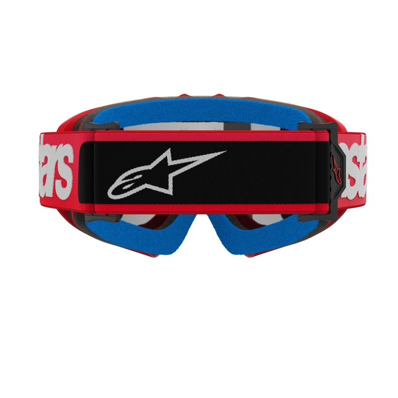Alpinestars Vision Youth Blaze punased laste motokrossprillid hõbedaste peegelklaasidega