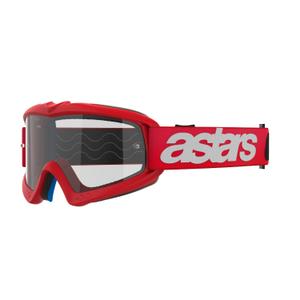 Alpinestars Vision Youth Blaze punased laste motokrossprillid läbipaistva klaaspildiga