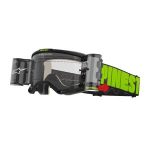 Alpinestars Vision 5 Hollow ROLL-OFF Wide Vision motokrossiprillid hallikas-fluo kollane läbipaistva pleksiga
