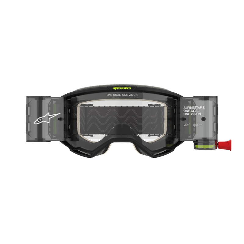 Alpinestars Vision 5 Hollow ROLL-OFF Wide Vision motokrossiprillid hallikas-fluo kollane läbipaistva pleksiga
