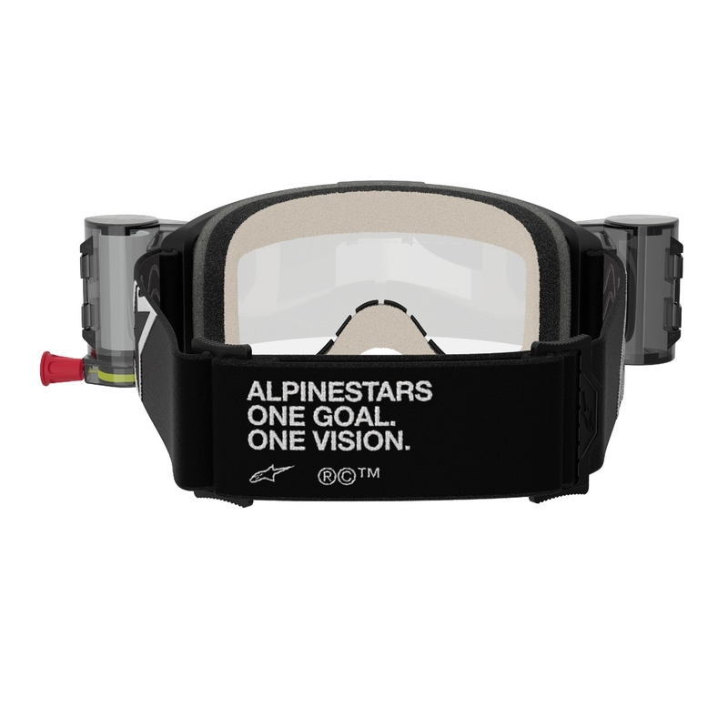 Alpinestars Vision 5 Corp ROLL-OFF Wide Vision motokrossiprillid musta värvi ja läbipaistva klaasiga