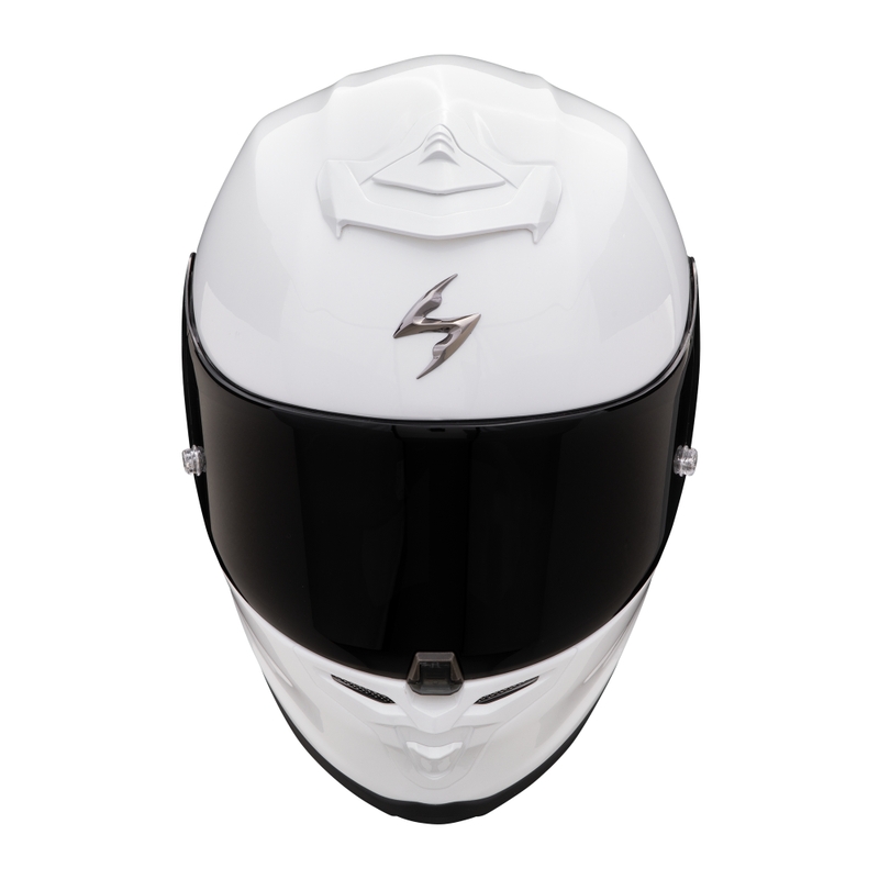Integreeritud mootorratta kiiver Scorpion EXO-R1 EVO AIR FIM Racing #1 Solid Pearl White